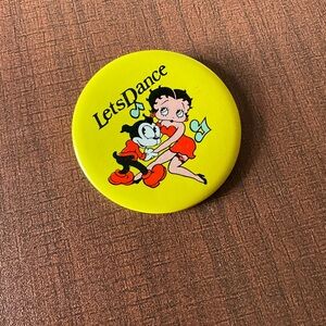 Retro Betty Boo 'Let's Dance' Button Pin